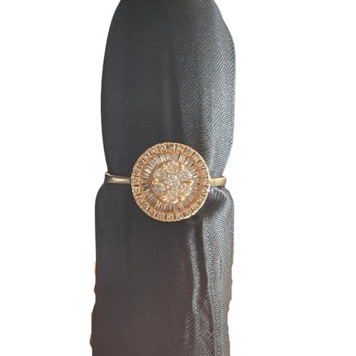 Bague 50 Bague solitaire en or rose avec diamants 0,30 ct 58 Facettes