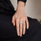 Bague 54.5 Bague double corps pavée de diamants 58 Facettes