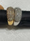 Bague 54 Deux bagues pavées en or rose et or jaune 18 carats, diamants 58 Facettes