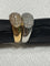 Bague 54 Deux bagues pavées en or rose et or jaune 18 carats, diamants 58 Facettes