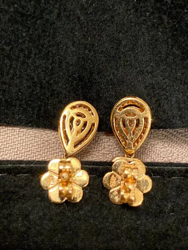 Boucles d'oreilles Boucles d’oreilles en or rose et diamants (118 pierres, 1 ct) 58 Facettes