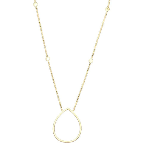 Collier Collier pendentif goutte en or blanc 18 carats et diamants 58 Facettes