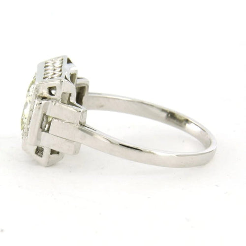 Bague 60 Bague Art déco en platine sertie de diamants (2,30 ct) 58 Facettes