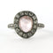 Bague 50 Bague en or blanc 18 carats avec quartz rose et diamants 58 Facettes