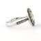 Bague 50 Bague en or blanc 18 carats avec quartz rose et diamants 58 Facettes