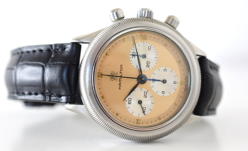 Montre Hamilton - Montre chronographe Lemania 1873, révisée, boîte d’origine 58 Facettes HAM-100