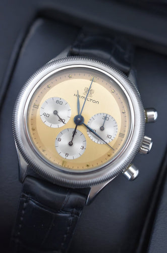 Montre Hamilton - Montre chronographe Lemania 1873, révisée, boîte d’origine 58 Facettes HAM-100