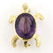 Broche Broche tortue en or jaune 18 carats, améthyste et diamants 58 Facettes