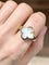 Bague 59 Van Cleef & Arpels Pure Alhambra - Bague en or jaune 18k et nacre blanche 58 Facettes