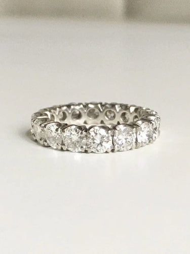 Bague 51 Alliance américaine - Bague en platine sertie de diamants 58 Facettes
