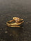 Bague 56 Bague serpent en or jaune 18k et 3 diamants 58 Facettes