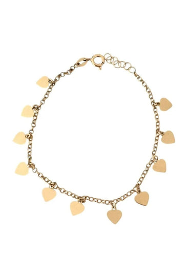 Bracelet Bracelet cœurs en or jaune 18 carats 58 Facettes