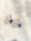 Boucles d'oreilles Belle Époque - Boucles d’oreilles dormeuses en or rose, platine, saphirs et diamants 58 Facettes