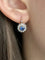 Boucles d'oreilles Belle Époque - Boucles d’oreilles dormeuses en or rose, platine, saphirs et diamants 58 Facettes