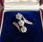 Bague 51 Bague Belle Époque en platine sertie de diamants 58 Facettes
