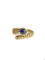 Bague 53 Bague serpent godronnée en or jaune 18K et saphir cabochon 58 Facettes
