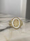 Bague 60 Bague ancienne en or jaune 14K avec émail blanc 58 Facettes