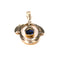 Pendentif Pendentif Belle Époque à pampille en or deux tons et verre bleu 58 Facettes LMB-336