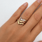 Bague 53 Bague trois ors 14 carats, travail italien des années 1980 58 Facettes INV044