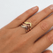 Bague 53 Bague trois ors 14 carats, travail italien des années 1980 58 Facettes INV044