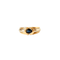 Bague 52 Bague jonc en or blanc et jaune 18 carats, saphir — années 1990 58 Facettes BIJ102