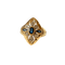 Bague 57 Bague navette en or jaune et gris, saphirs et diamants 58 Facettes