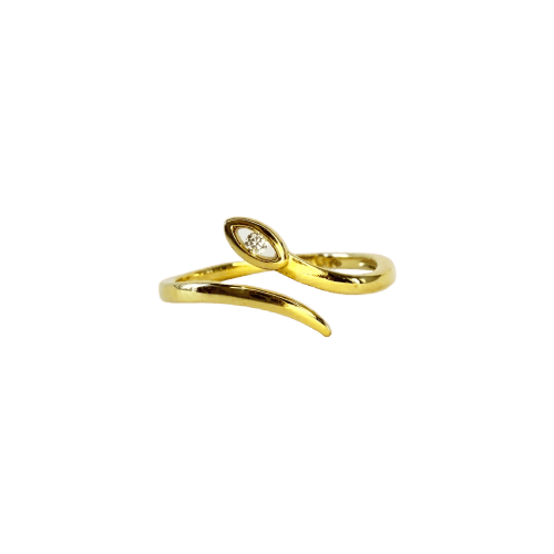 Bague 53 Bague serpent en or jaune 18 carats et diamant 58 Facettes INV051