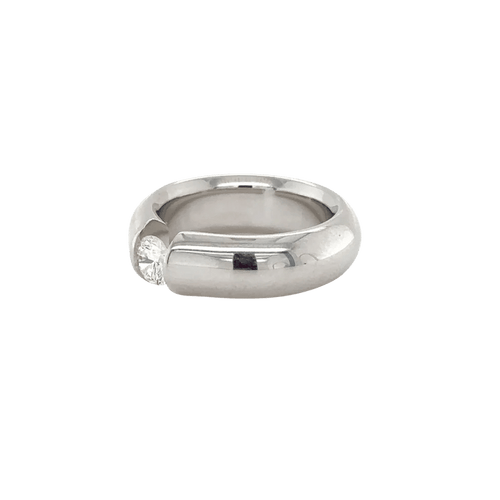 Bague 51 Solitaire - Bague en or blanc 18 carats et diamant taille brillant 58 Facettes 1.0001720/1