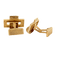 Boutons de manchette Boutons de manchette rectangulaires en or jaune 18 carats 58 Facettes 681/19