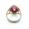 Bague 58 Bague vintage soviétique en or jaune 585 avec pierre rose 58 Facettes 003