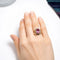 Bague 58 Bague vintage soviétique en or jaune 585 avec pierre rose 58 Facettes 003