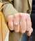 Bague 56 Bague solitaire ancienne en platine 950, perle et diamants 58 Facettes 90725/ac12559