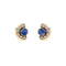 Boucles d'oreilles Boucles d’oreilles demi-lunes - Clous en or jaune 18 carats, saphirs et diamants 58 Facettes BO259