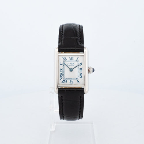 Montre Cartier Tank Must - Montre en argent cadran romain ivoire 58 Facettes 1