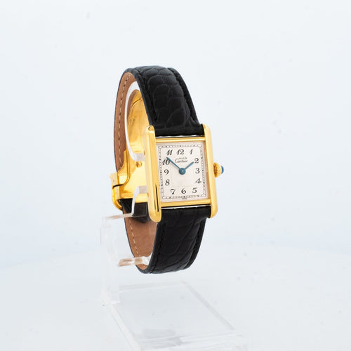 Montre Cartier Tank Must - Montre vermeil à cadran ivoire Breguet quartz 58 Facettes 1