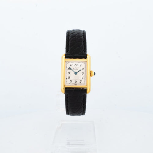 Montre Cartier Tank Must - Montre vermeil à cadran ivoire Breguet quartz 58 Facettes 1