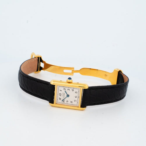 Montre Cartier Tank Must - Montre vermeil à cadran ivoire Breguet quartz 58 Facettes 1