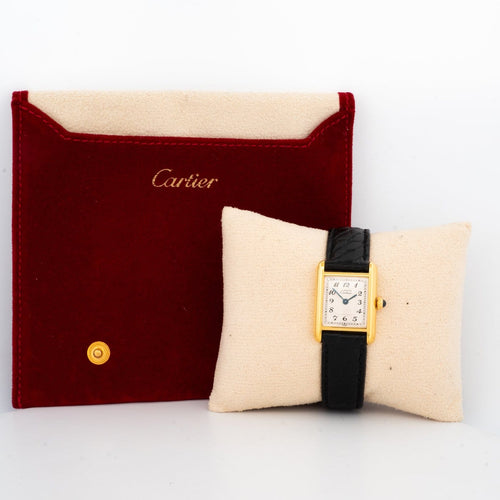 Montre Cartier Tank Must - Montre vermeil à cadran ivoire Breguet quartz 58 Facettes 1