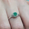 Bague 54 Bague émeraude et diamants en or blanc 18k 58 Facettes S464