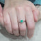 Bague 54 Bague émeraude et diamants en or blanc 18k 58 Facettes S464