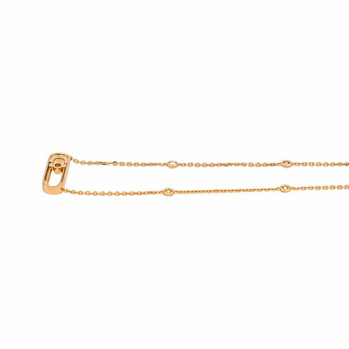 Collier Messika Collier  Move Uno Or rose Diamant 58 Facettes 4815885CN