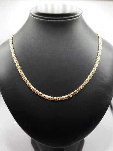 Collier Chaîne maille byzantine en or jaune 18 carats 58 Facettes 1843