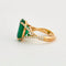 Bague 54 Bague émeraude et diamants en or jaune 18K 8,5 ct 58 Facettes