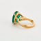 Bague 54 Bague émeraude et diamants en or jaune 18K 8,5 ct 58 Facettes