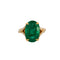 Bague 54 Bague émeraude et diamants en or jaune 18K 8,5 ct 58 Facettes