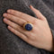 Bague 59.5 Bague chevalière en or 18K avec saphir gravé et diamants 58 Facettes