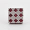 Bague 55 Bague cocktail damier en or blanc 18K aux tourmalines 58 Facettes
