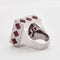 Bague 55 Bague cocktail damier en or blanc 18K aux tourmalines 58 Facettes