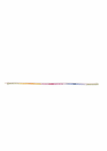 Bracelet Bracelet rivière en or blanc 18 carats et saphirs multicolores 58 Facettes 15690