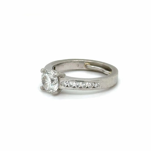 Bague 47 Bague solitaire en platine 950 avec diamant 1,11 ct 58 Facettes SOITAIREDIAM